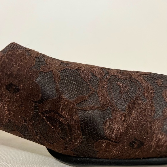 Art Effects Brown Lace Mules - Picture 5 of 9